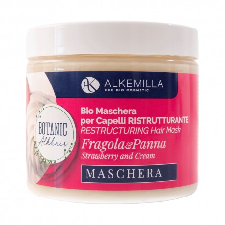 Maschera capelli Bio Ristrutturante Fragola e Panna